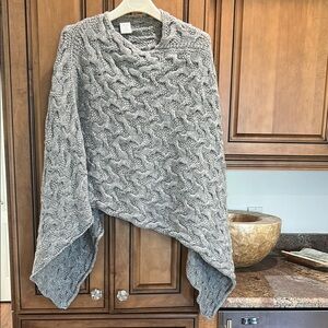 Gray Cable Knit Women's Sweater